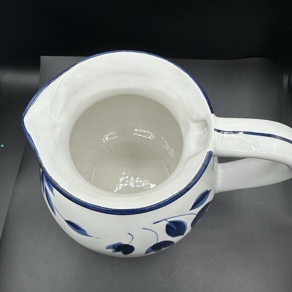 Vtg Blue Tulip Pitcher Home by Target Cottagecore Shabby Chic Farmhouse Kitchen - Picture 4 of 16